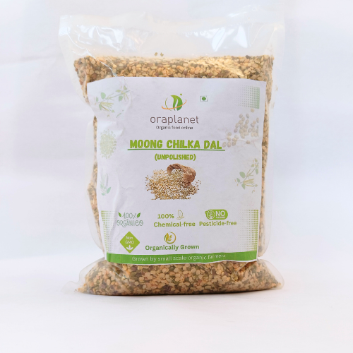 organic Unpolished moong chilka daal